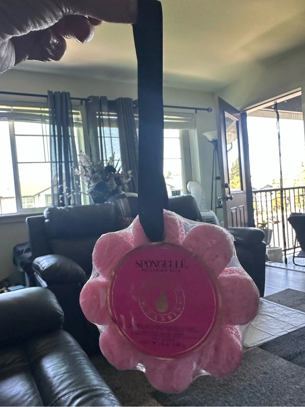 Spongelle NEW Bulgarian Rose Pink Flower Body Buffer